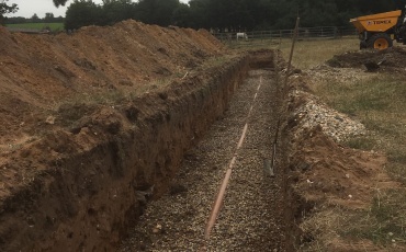 GO Tankers New Soakaway Install Trench